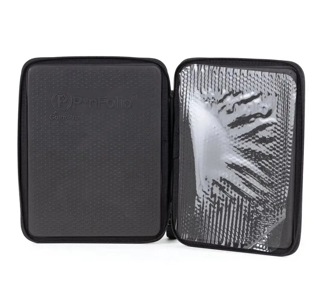 PinFolio® Maxx SHOW – Enamel Pin Display & Trading Case | 3 Stick'N'Go® Surfaces | Holds Up to 180 1" Pins GoPinPro