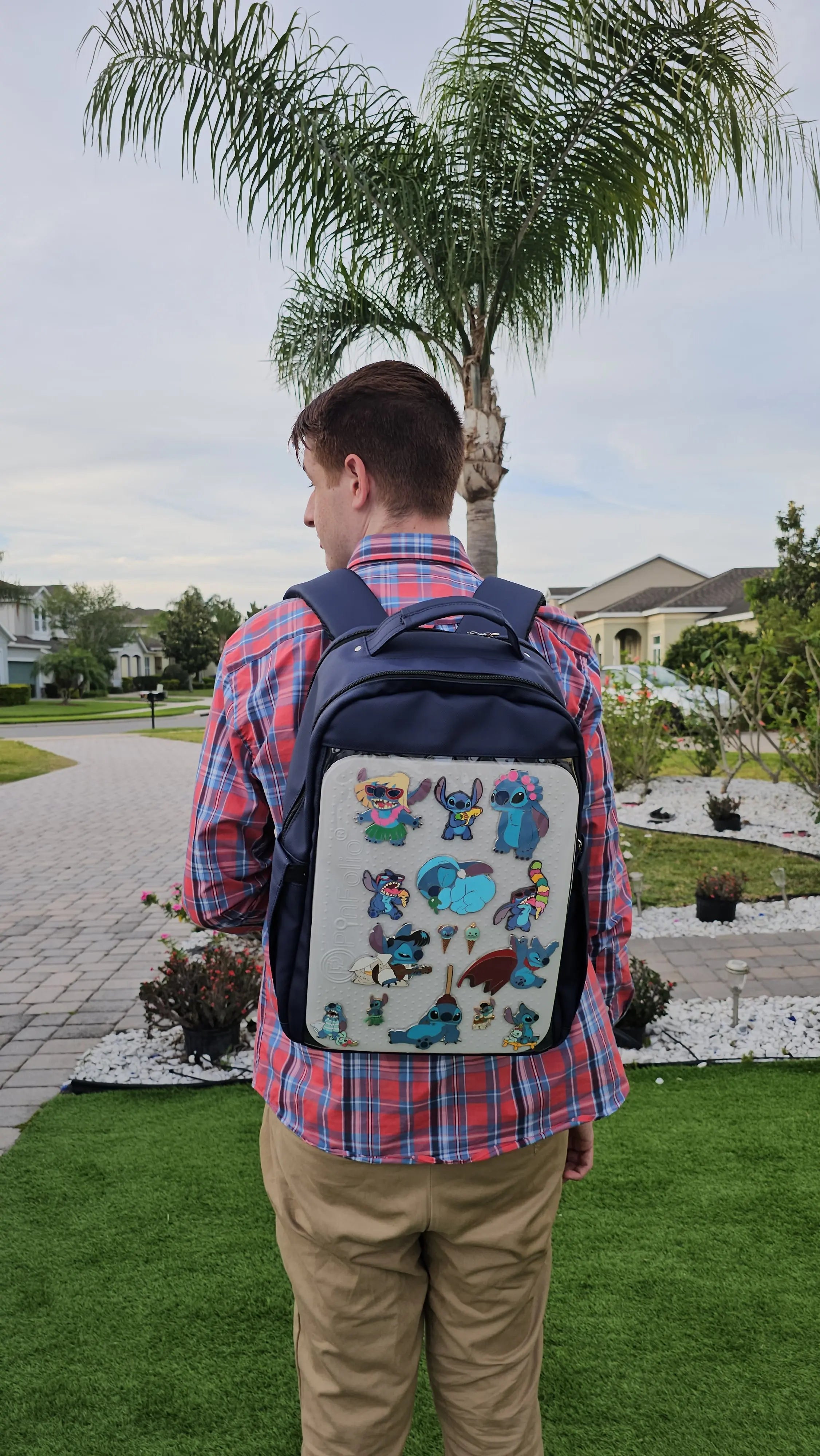 PinFolio® Backpack – Stylish Pin Organizer & Display Bag | Holds Stick'N'Go® Board | Perfect for Pin Collectors on the Go GoPinPro