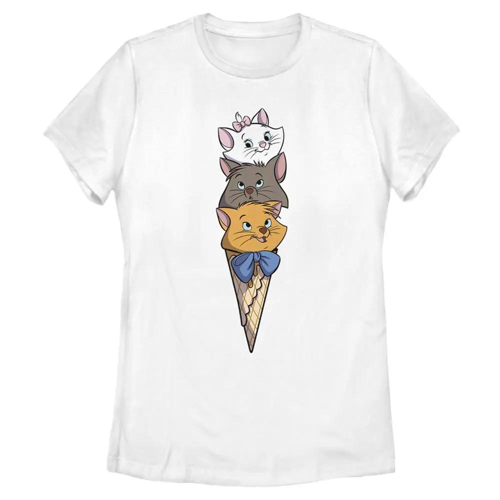 Women's Disney Kitten Ice Cream Stack T-Shirt