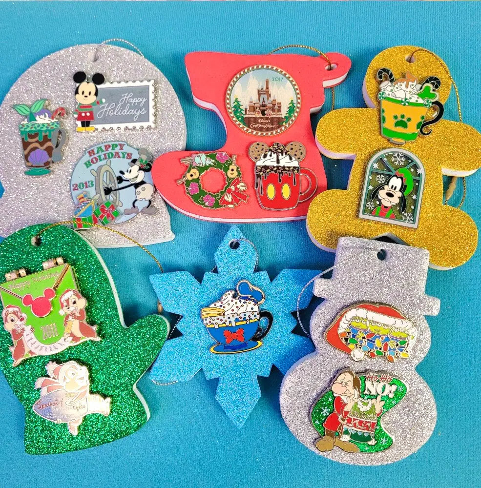 Seasonal PinFolio® Ornaments Set – Holiday Pin Displays | Set of 6 GoPinPro