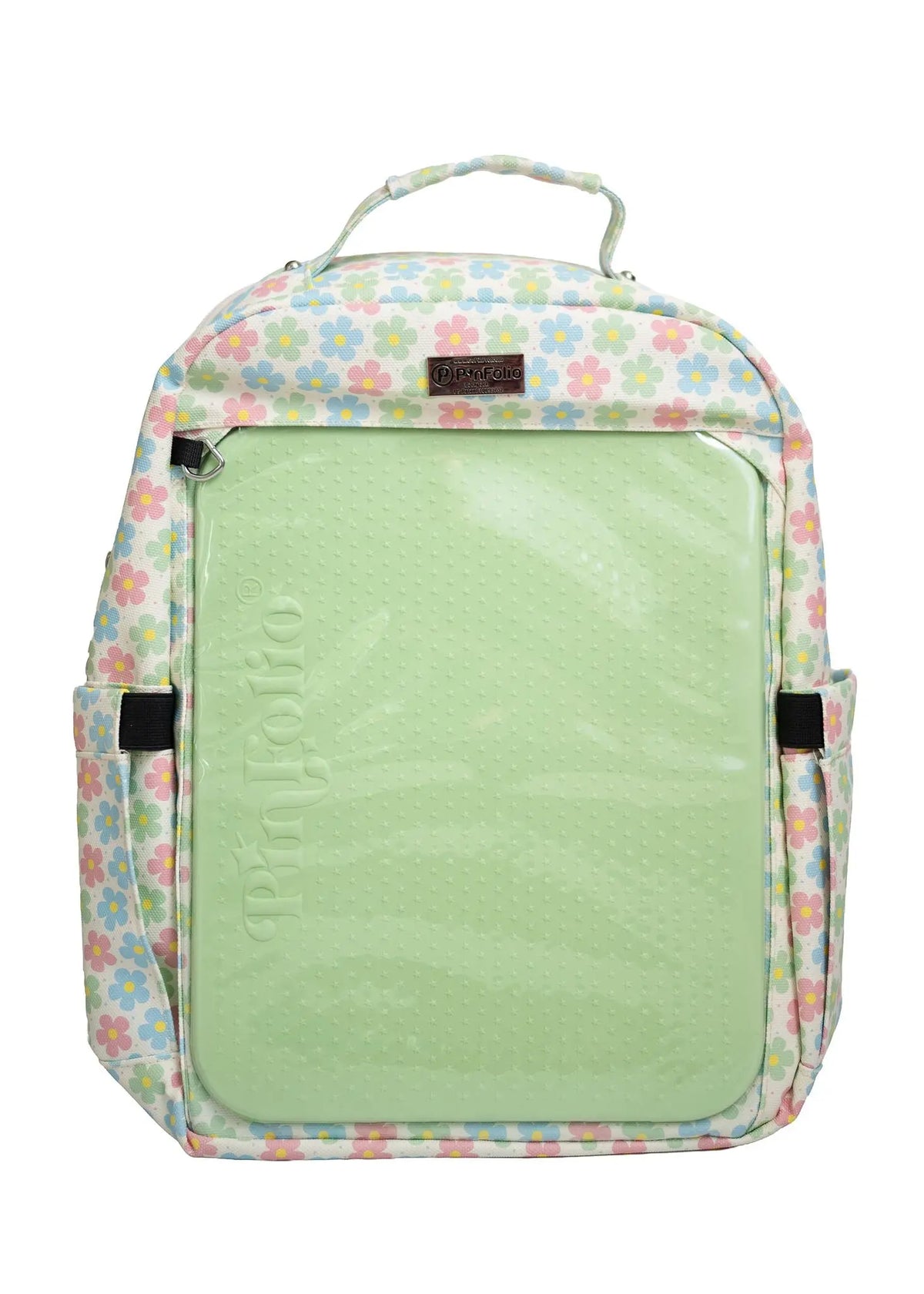 PinFolio® Backpack in Daisy floral print with clear front window