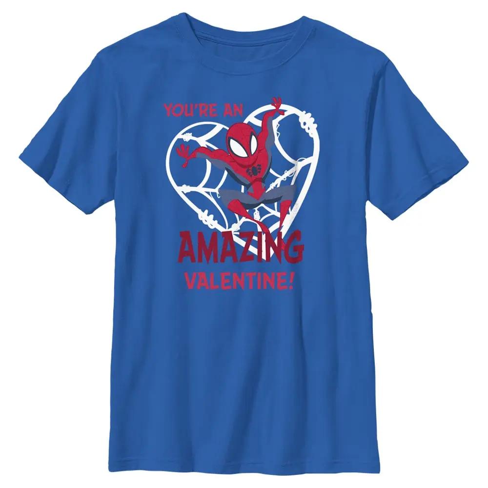 Boy's Marvel Spider-Man Amazing Valentine T-Shirt