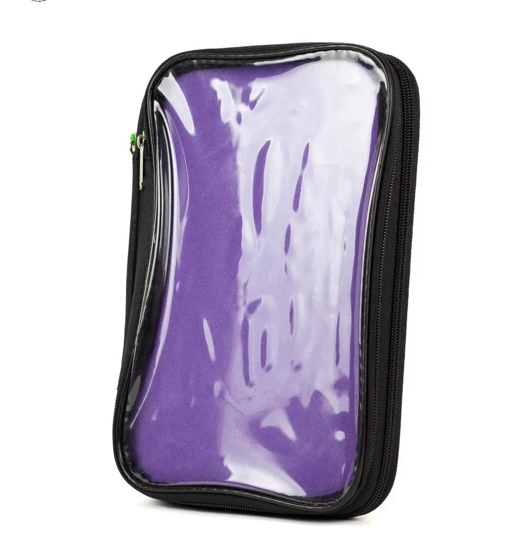 PinFolio® Show – Portable Enamel Pin Display and Storage Case with Stick'N'Go® Technology, Holds 100 Pins, Clear Front Window, Adjustable Strap GoPinPro