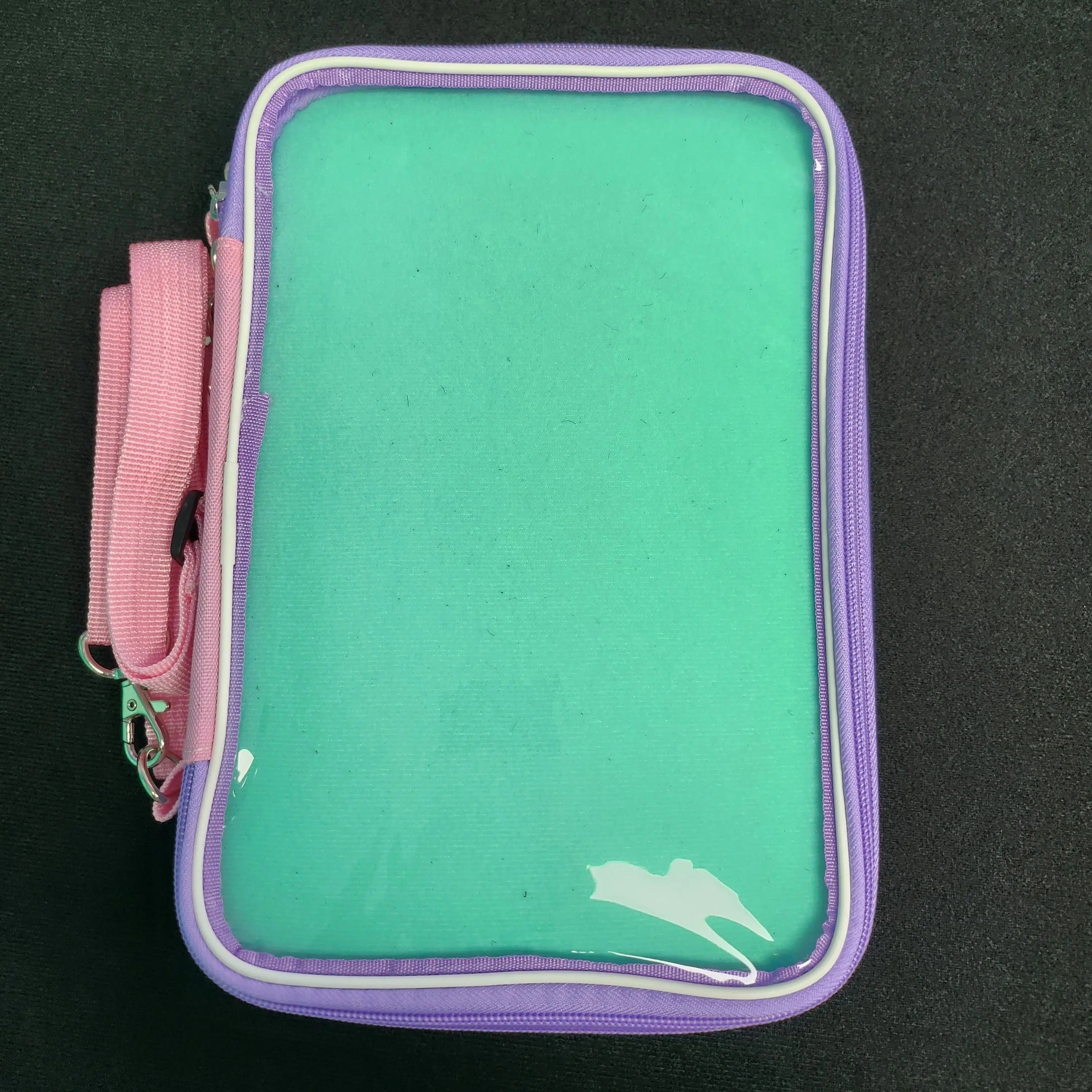 PinFolio® Show – Portable Enamel Pin Display and Storage Case with Stick'N'Go® Technology, Holds 100 Pins, Clear Front Window, Adjustable Strap GoPinPro