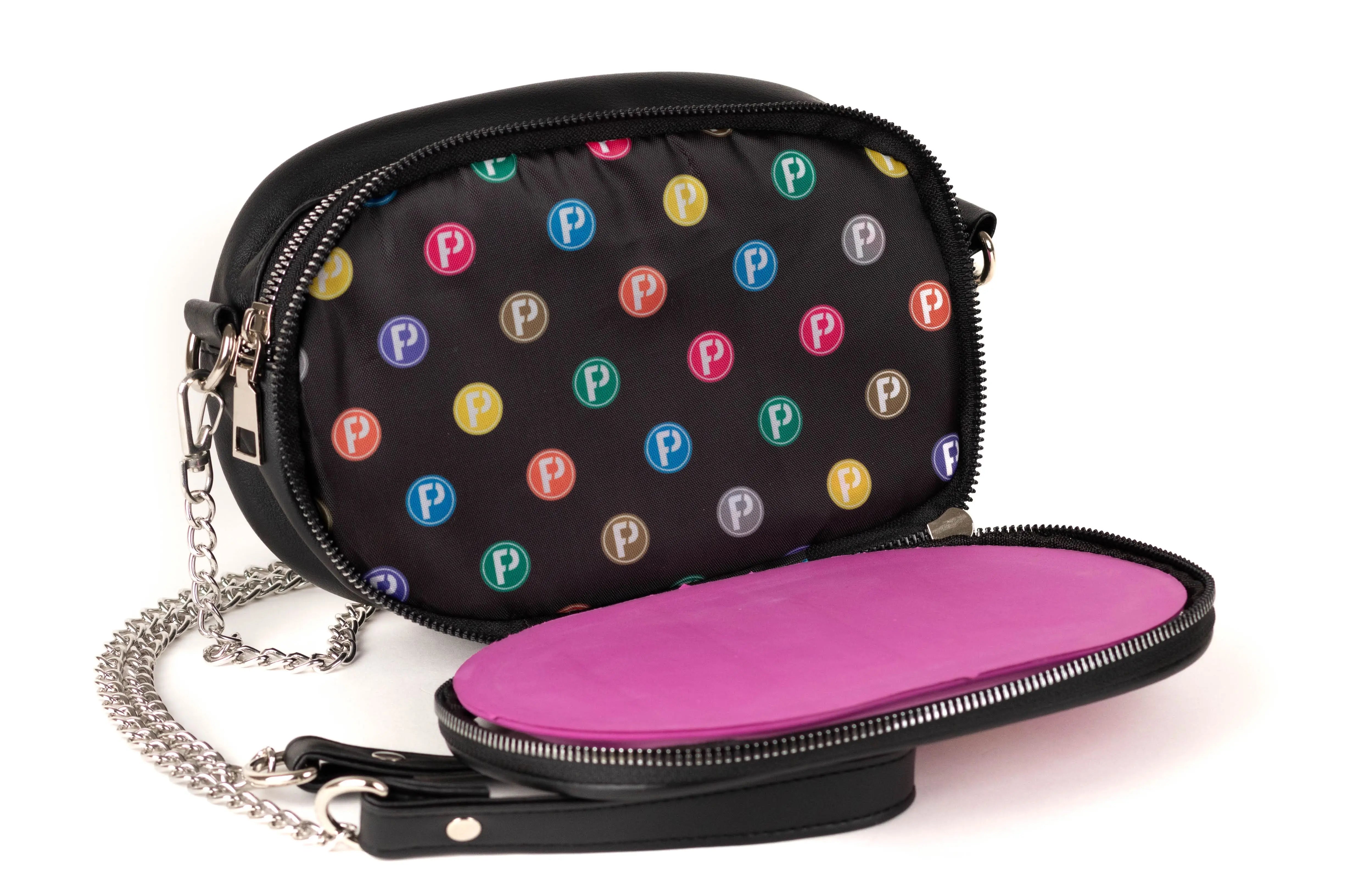 PinFolio® Hipster Bag – Stylish Enamel Pin Display & Storage Bag | Vegan Leather with Adjustable Strap GoPinPro
