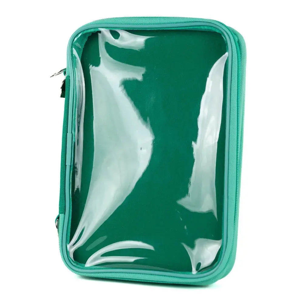 PinFolio® Show – Portable Enamel Pin Display and Storage Case with Stick'N'Go® Technology, Holds 100 Pins, Clear Front Window, Adjustable Strap GoPinPro