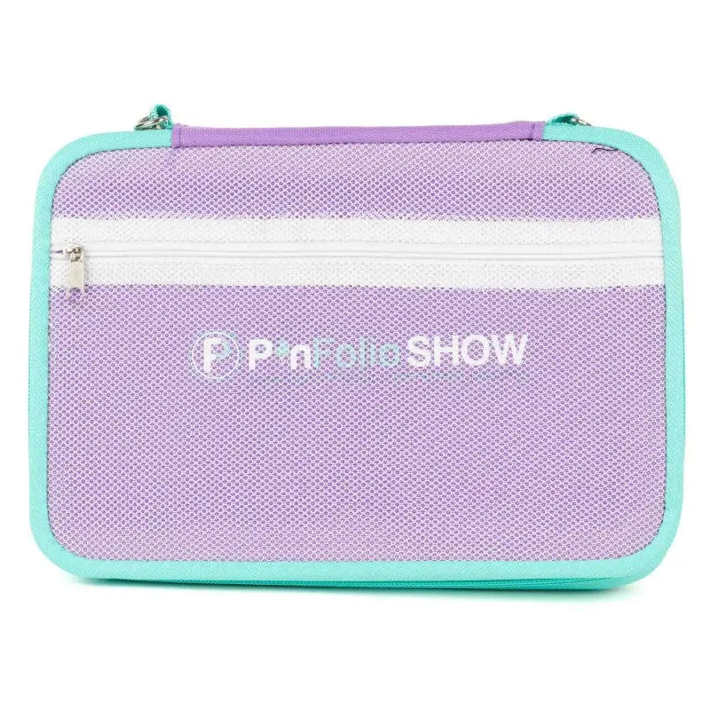 PinFolio® Show – Portable Enamel Pin Display and Storage Case with Stick'N'Go® Technology, Holds 100 Pins, Clear Front Window, Adjustable Strap GoPinPro