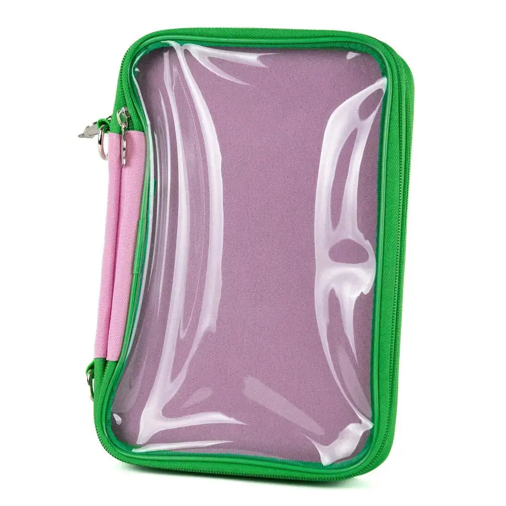 PinFolio® Show – Portable Enamel Pin Display and Storage Case with Stick'N'Go® Technology, Holds 100 Pins, Clear Front Window, Adjustable Strap GoPinPro