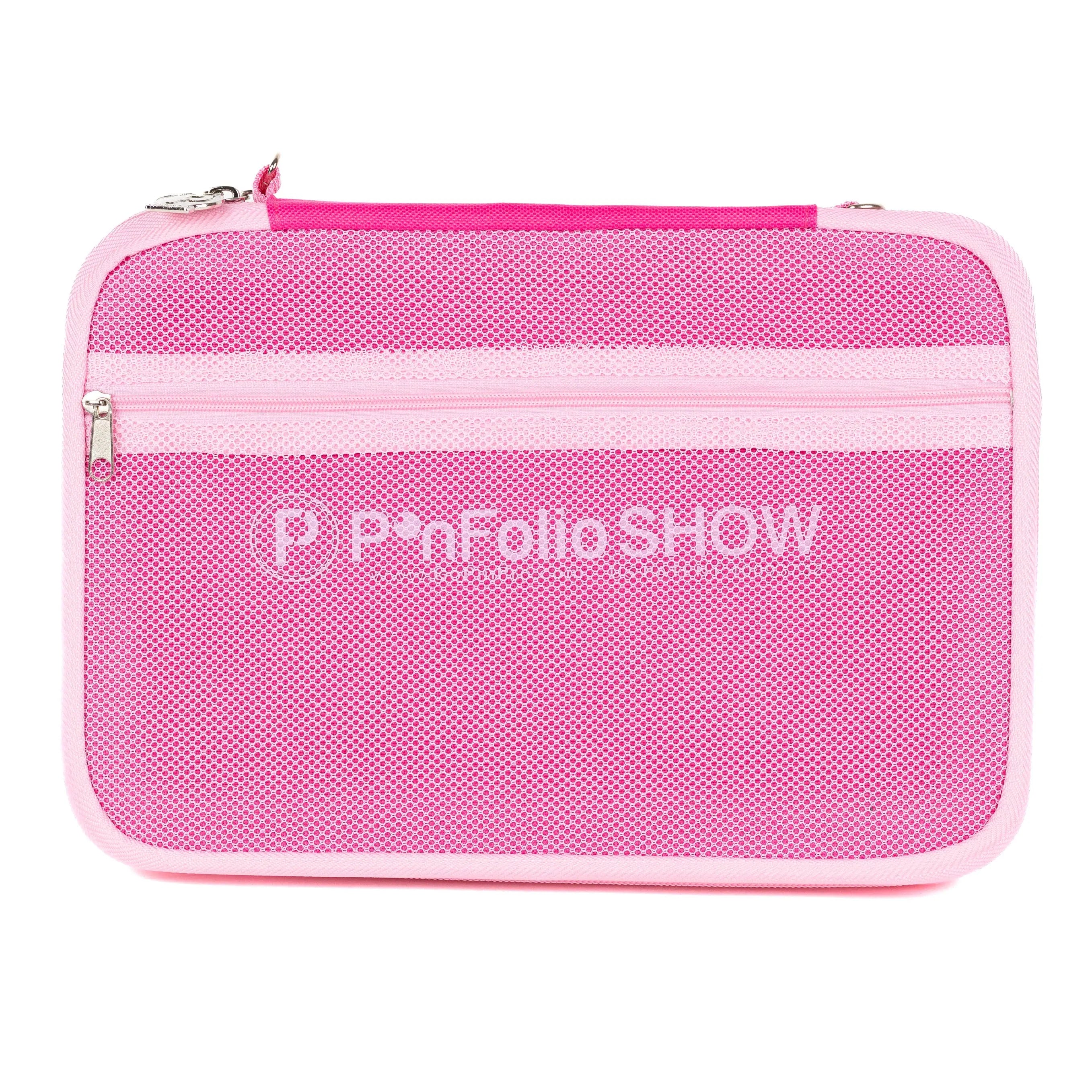 PinFolio® Show – Portable Enamel Pin Display and Storage Case with Stick'N'Go® Technology, Holds 100 Pins, Clear Front Window, Adjustable Strap GoPinPro