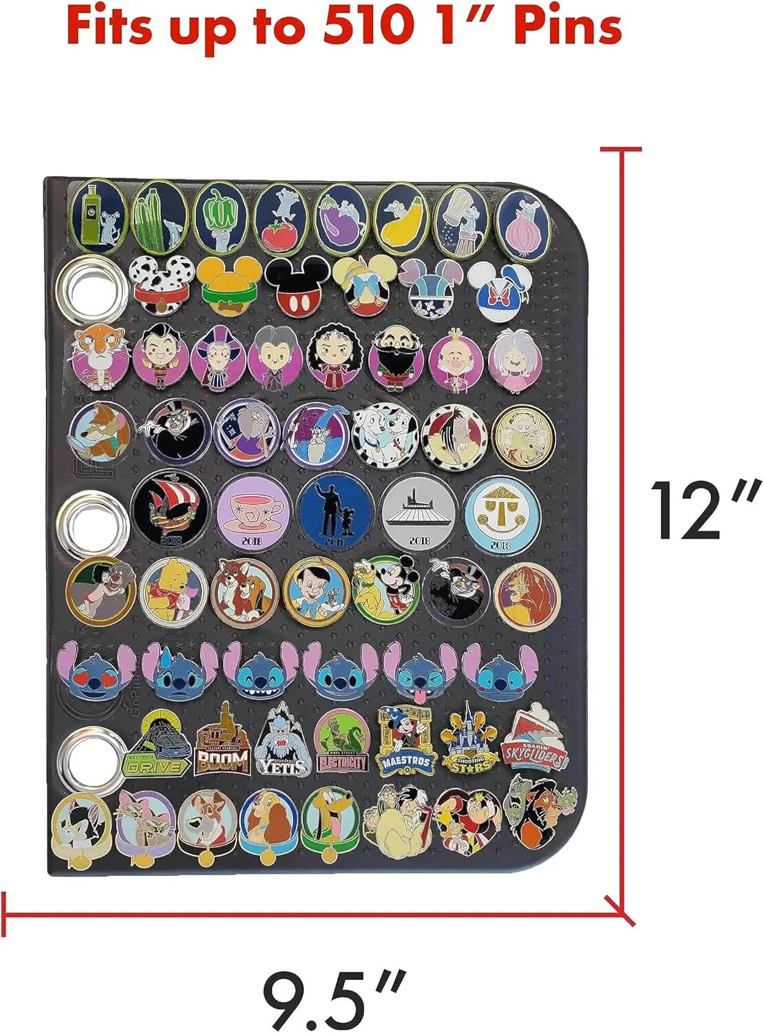 PinFolio® Stick’N’Go® Binder Pages – 6 Pack (Double-Sided with Dividers) GoPinPro