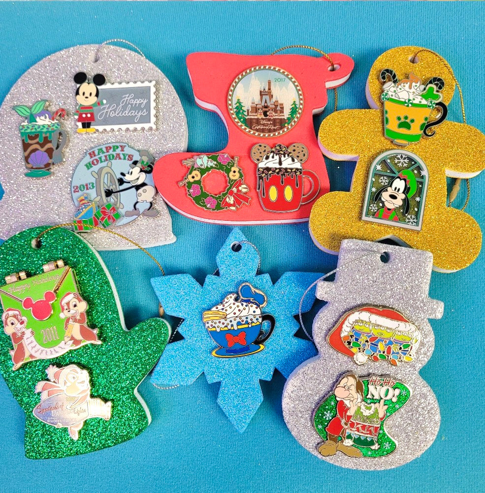 Seasonal PinFolio® Ornaments Set – Holiday Pin Displays | Set of 6