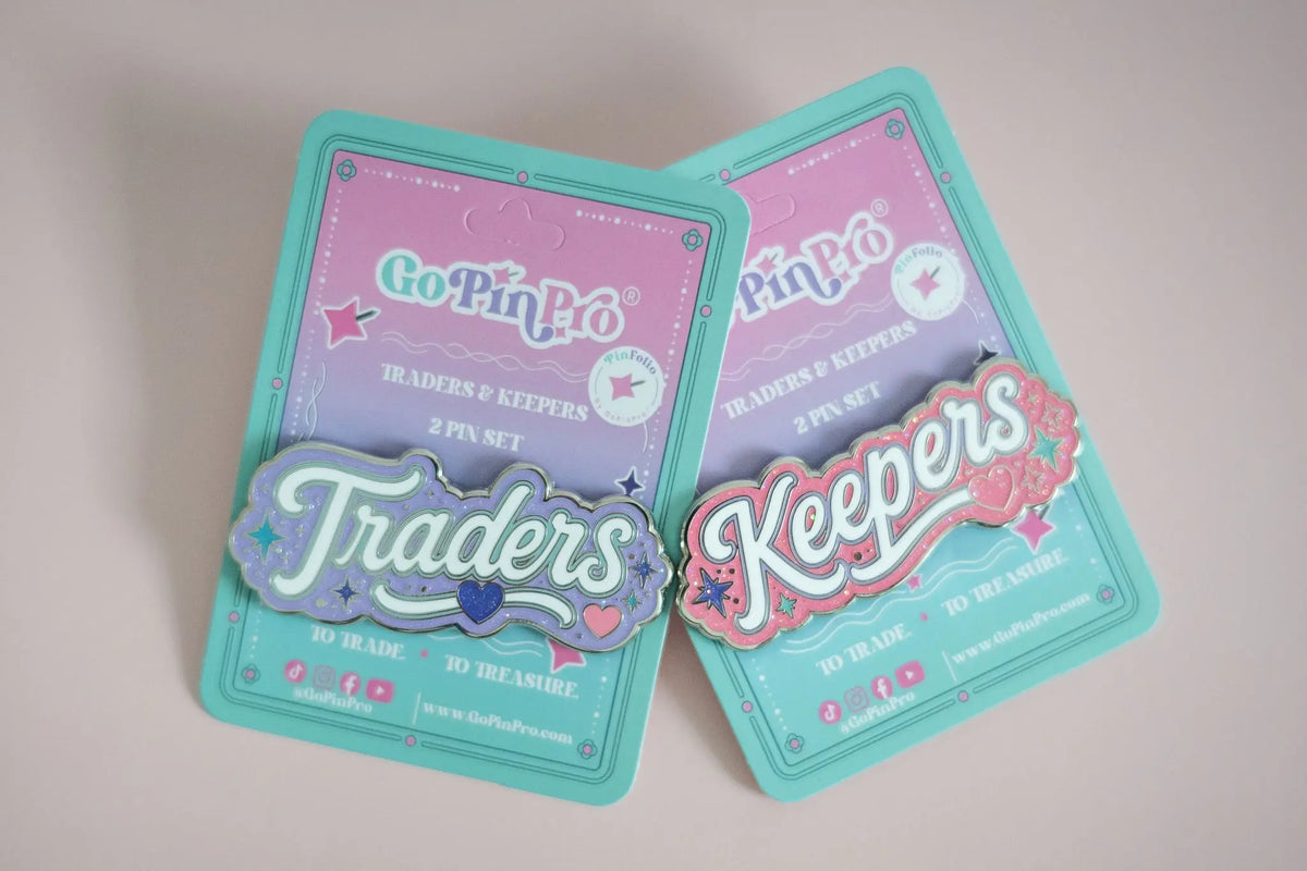 Traders & Keepers Pin Set | 2 Enamel Pins by GoPinPro GoPinPro