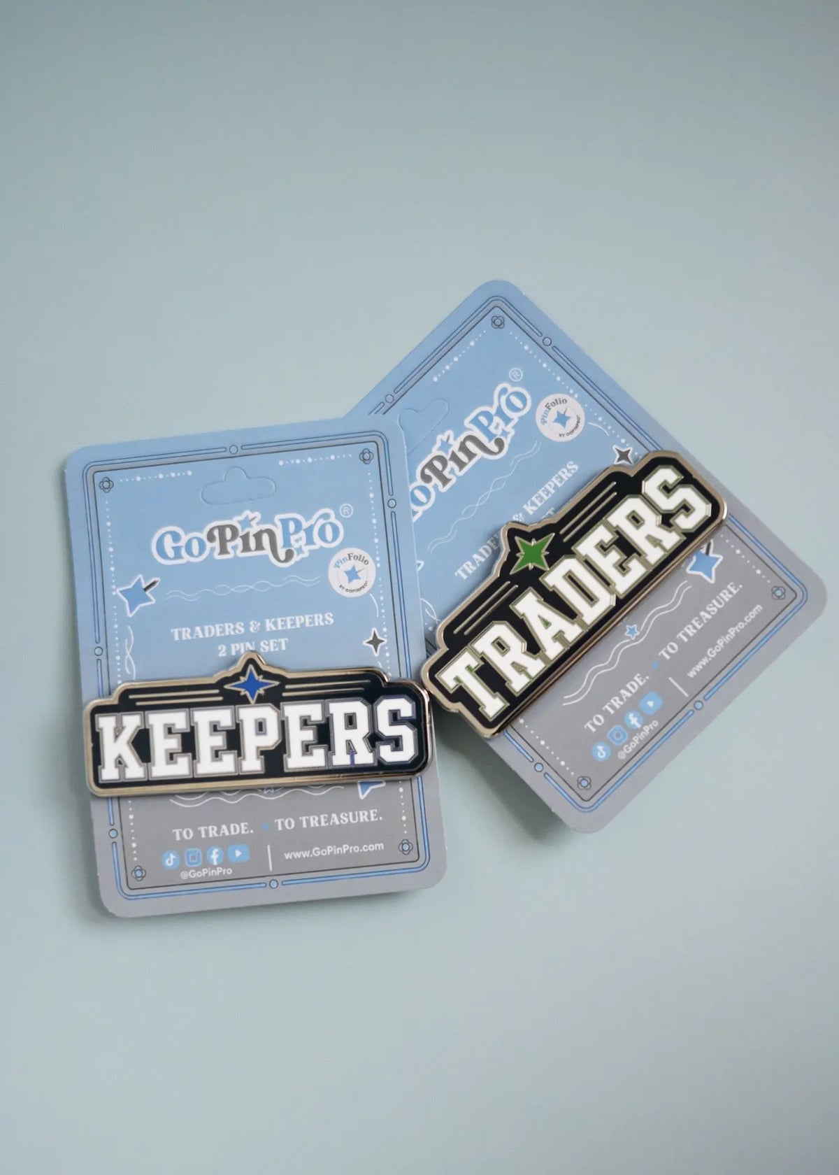 Traders & Keepers Enamel Pin Set of Two GoPinPro