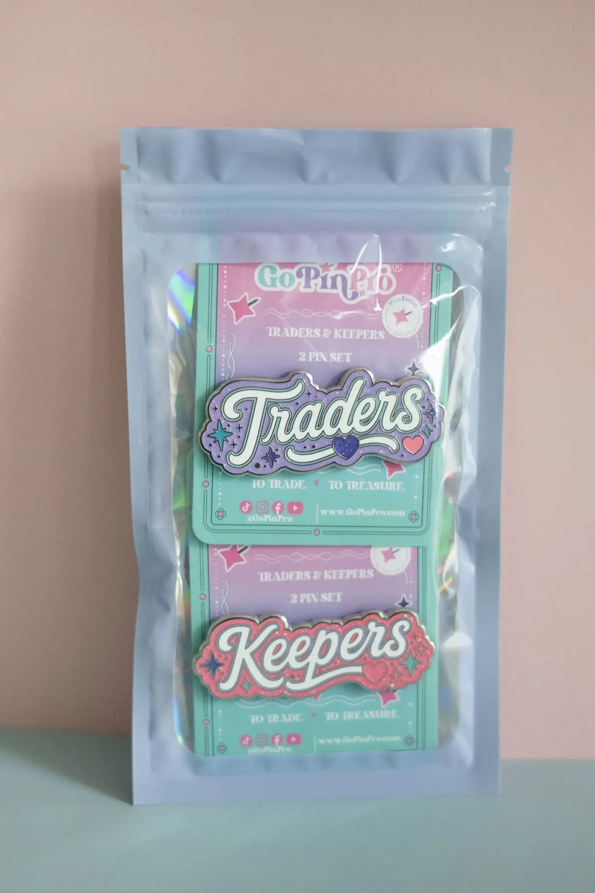 Traders & Keepers Pin Set | 2 Enamel Pins by GoPinPro GoPinPro