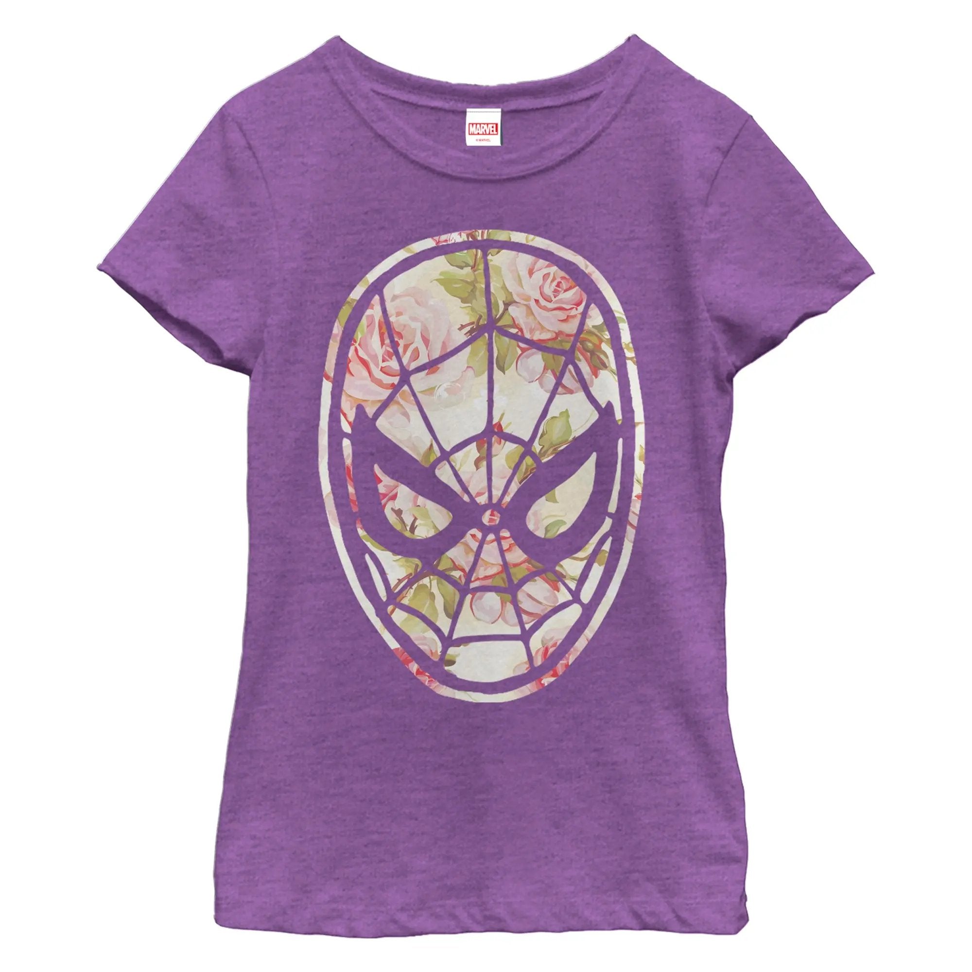 Girl's Marvel Light Floral Spidey T-Shirt
