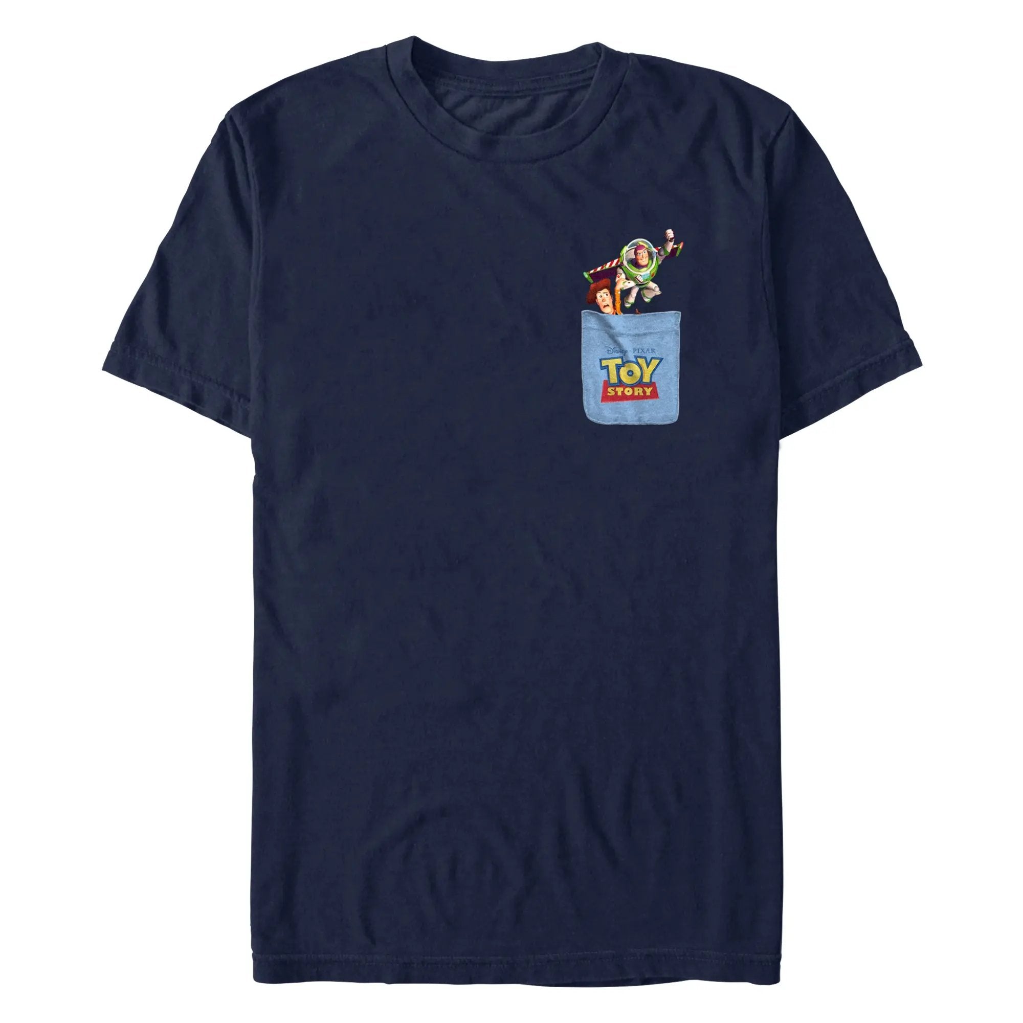 Men's Disney Buzz Woody Faux Pocket T-Shirt