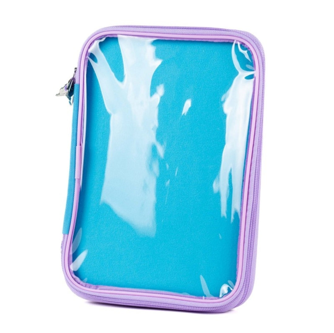 PinFolio® Show – Portable Enamel Pin Display and Storage Case with Stick'N'Go® Technology, Holds 100 Pins, Clear Front Window, Adjustable Strap