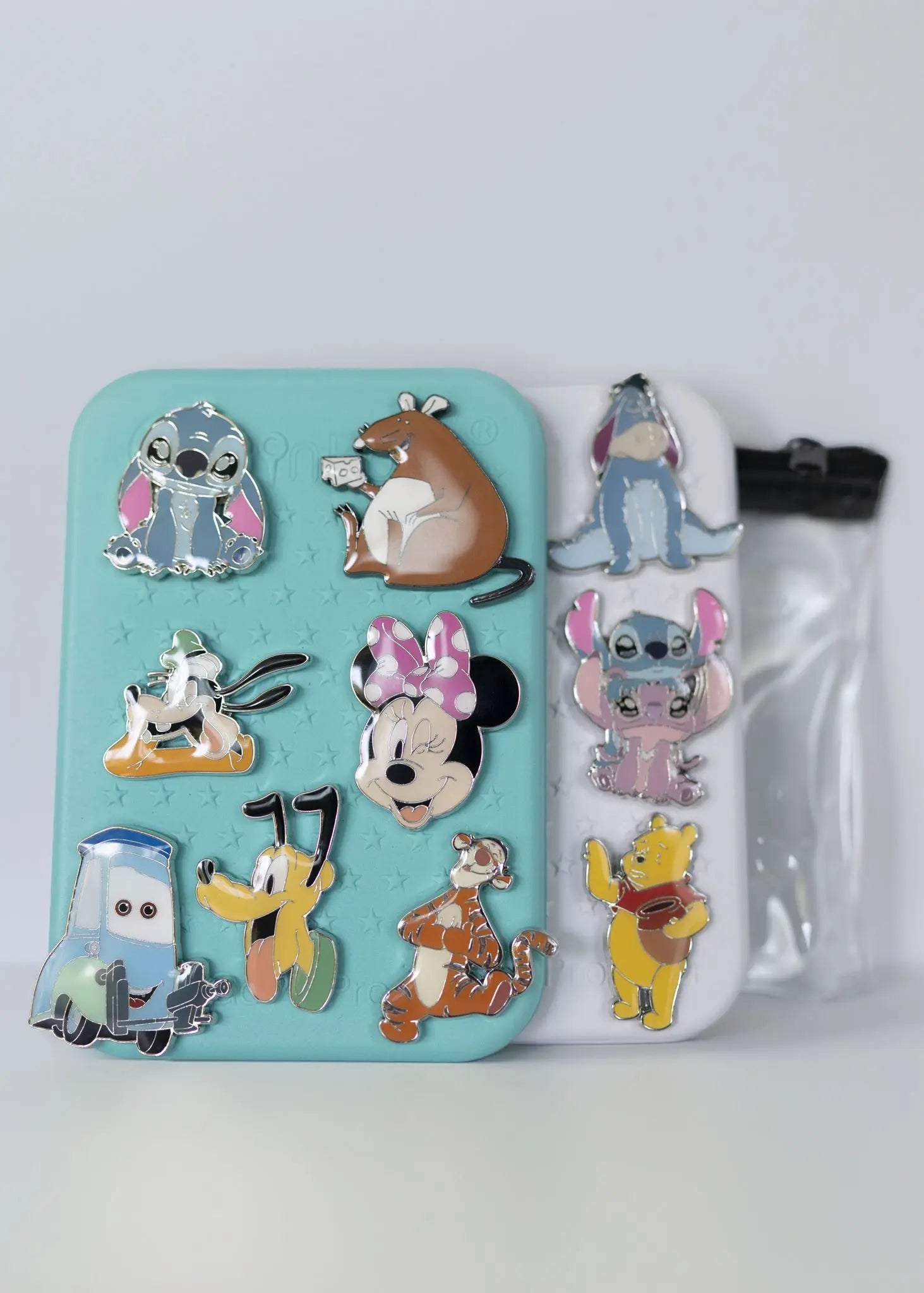 Mystery Trader Pack – Official Licensed Disney Pins designed by GoPinPro Trading Set | Includes 10 Pins, PinFolio Mini Board & Zippered Pouch GoPinPro