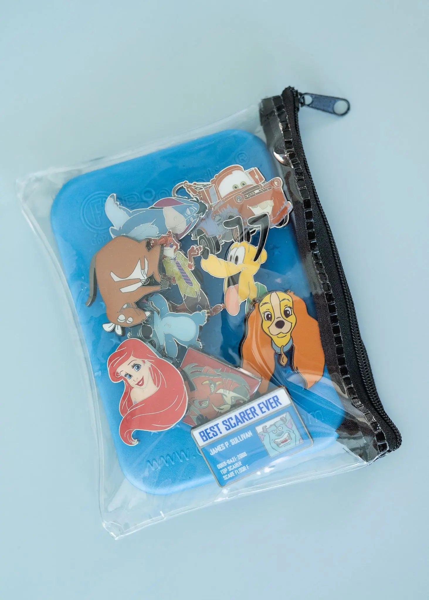 Mystery Trader Pack – Official Licensed Disney Pins designed by GoPinPro Trading Set | Includes 10 Pins, PinFolio Mini Board & Zippered Pouch GoPinPro