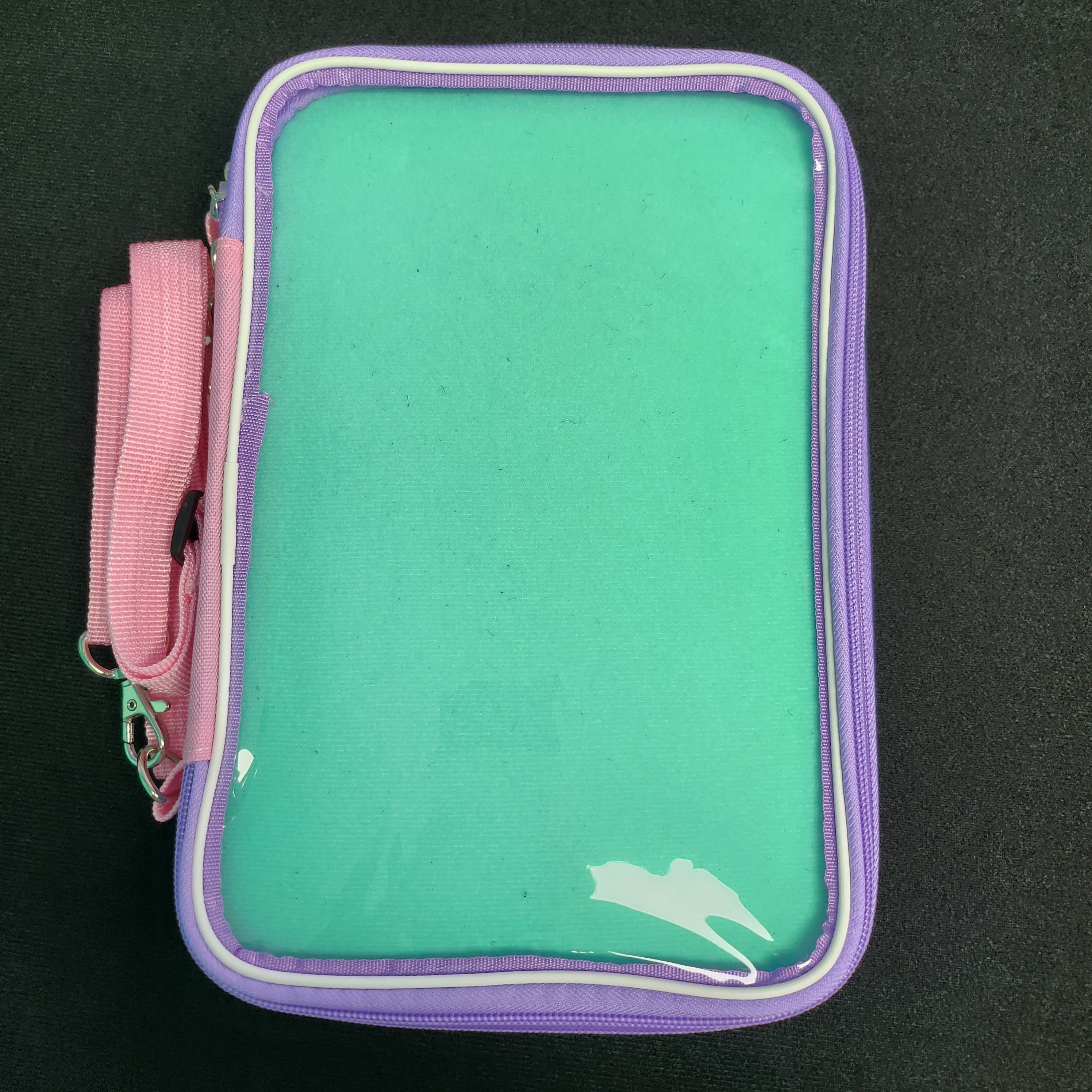 PinFolio® Show – Portable Enamel Pin Display and Storage Case with Stick'N'Go® Technology, Holds 100 Pins, Clear Front Window, Adjustable Strap
