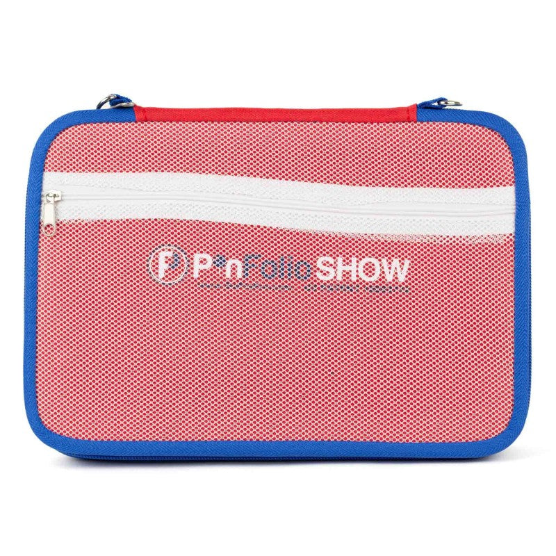 PinFolio® Show – Portable Enamel Pin Display and Storage Case with Stick'N'Go® Technology, Holds 100 Pins, Clear Front Window, Adjustable Strap