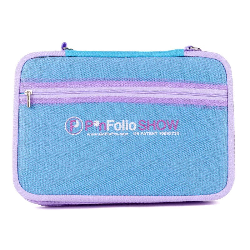 PinFolio® Show – Portable Enamel Pin Display and Storage Case with Stick'N'Go® Technology, Holds 100 Pins, Clear Front Window, Adjustable Strap