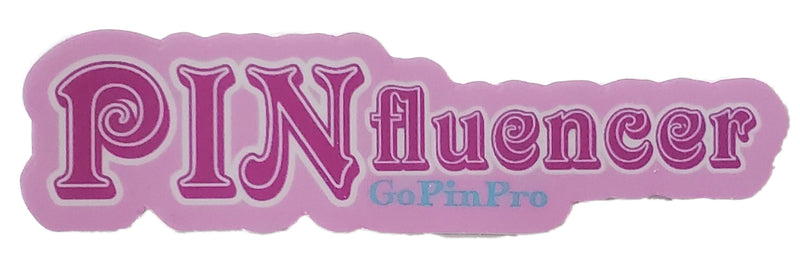 PINfluencer die cut 3.62" × 1" vinyl sticker - GoPinPro