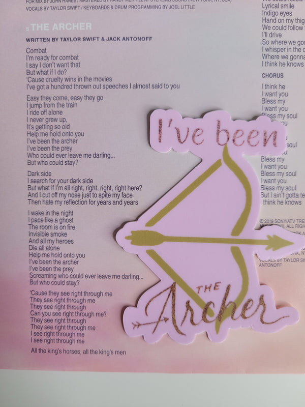 I’ve been the Archer die cut 2.42” x 3” decal sticker inspired by Taylor Swift’s The Archer - GoPinPro