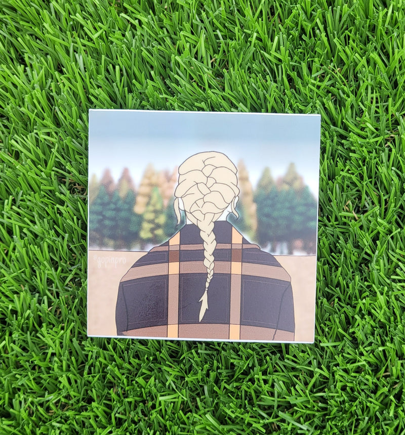 Evermore album cover die cut decal 3" x 3" sticker Taylor Swift inspired - GoPinPro