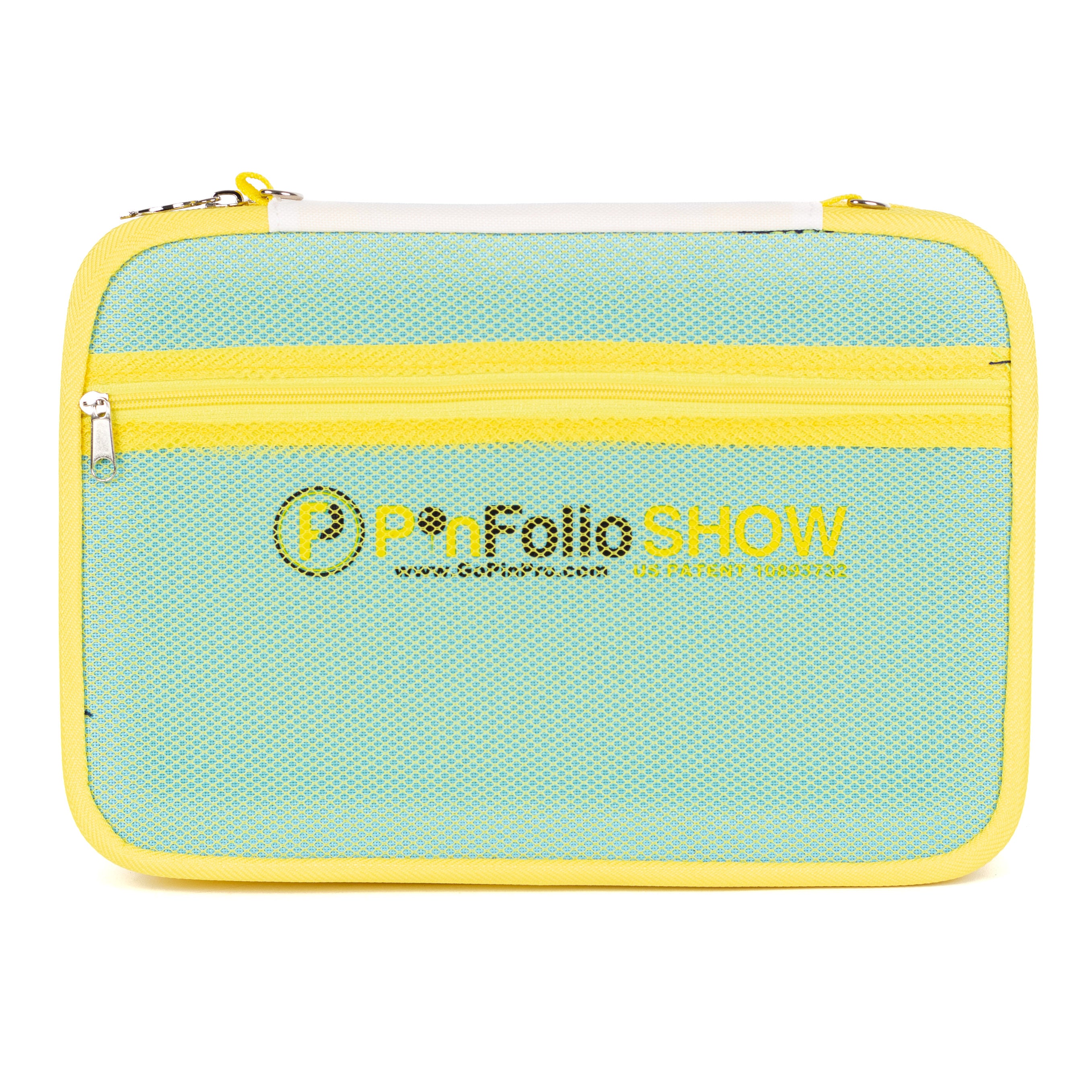 PinFolio® Show – Portable Enamel Pin Display and Storage Case with Stick'N'Go® Technology, Holds 100 Pins, Clear Front Window, Adjustable Strap