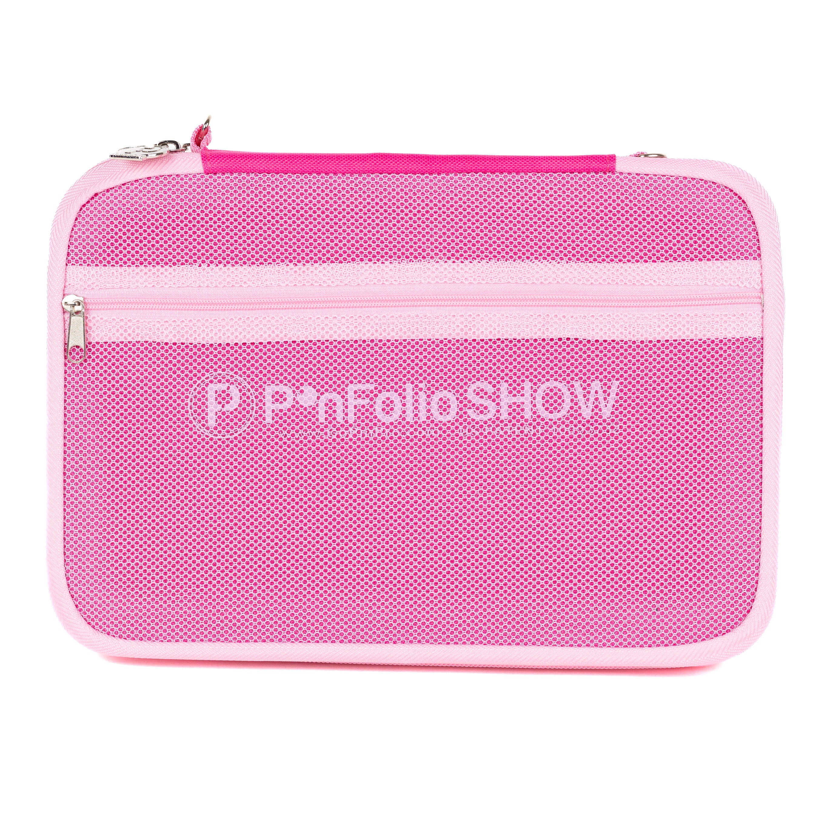 PinFolio® Show – Portable Enamel Pin Display and Storage Case with Stick'N'Go® Technology, Holds 100 Pins, Clear Front Window, Adjustable Strap