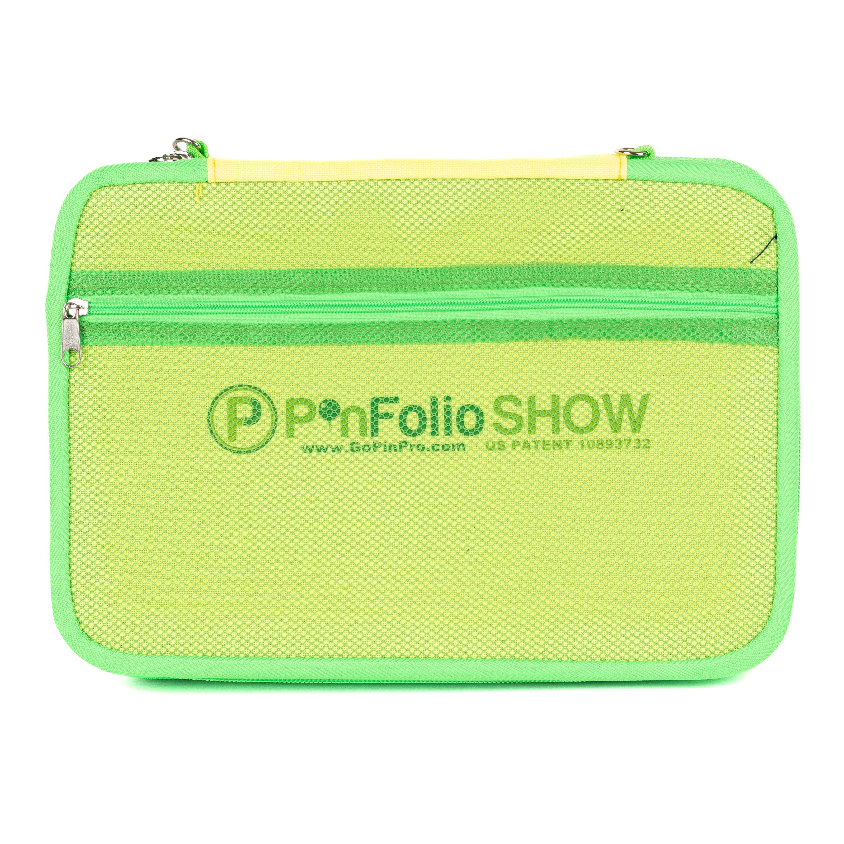 PinFolio® Show – Portable Enamel Pin Display and Storage Case with Stick'N'Go® Technology, Holds 100 Pins, Clear Front Window, Adjustable Strap